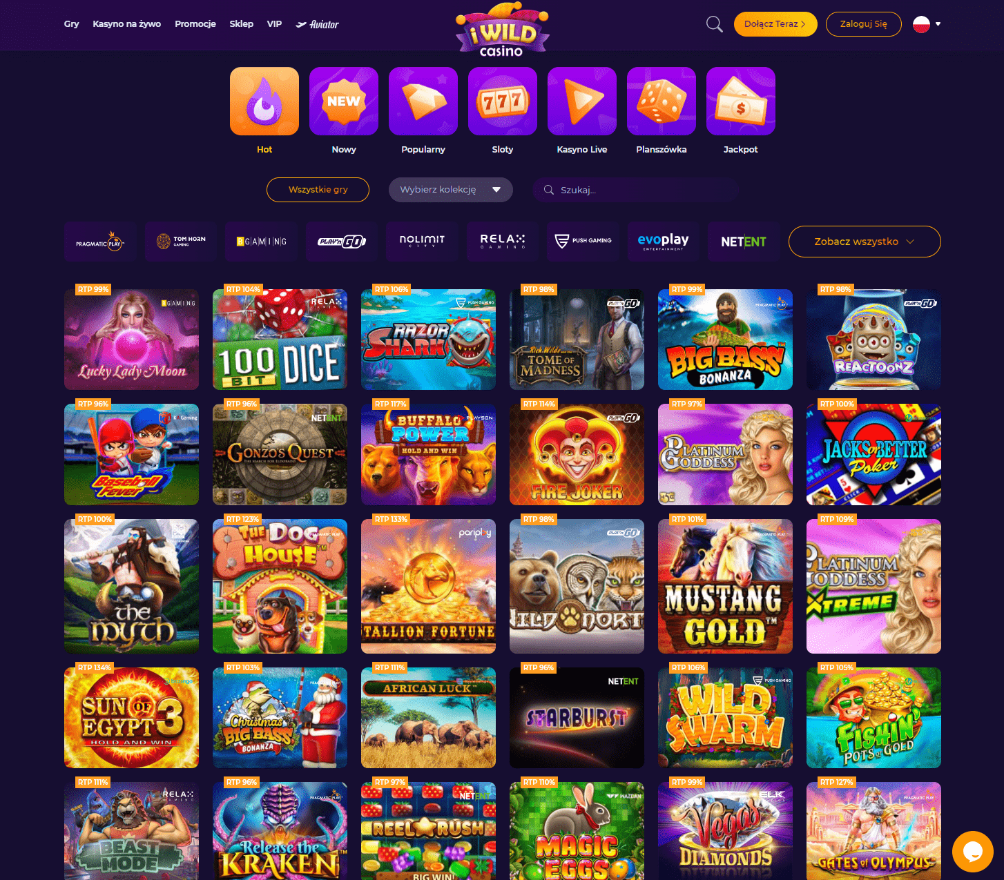 iWild Casino automaty do gier