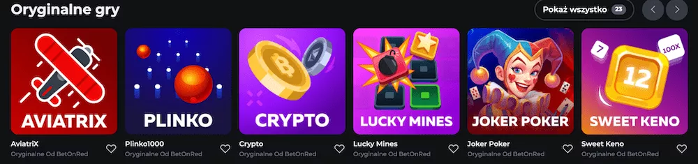 BetOnRed Casino - Oryginalne gry