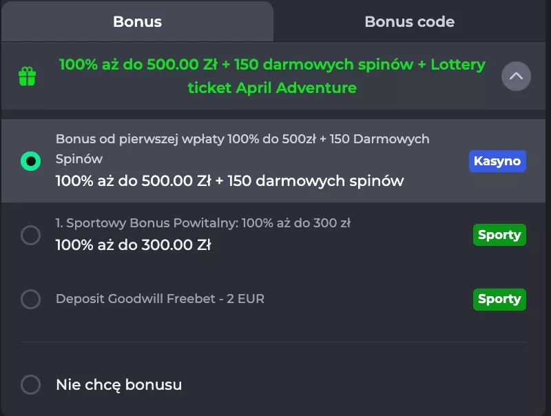 BetOnRed Casino - Rejestracja 4