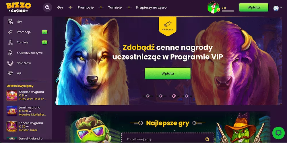 Bizzo Kasyno - Strona główna