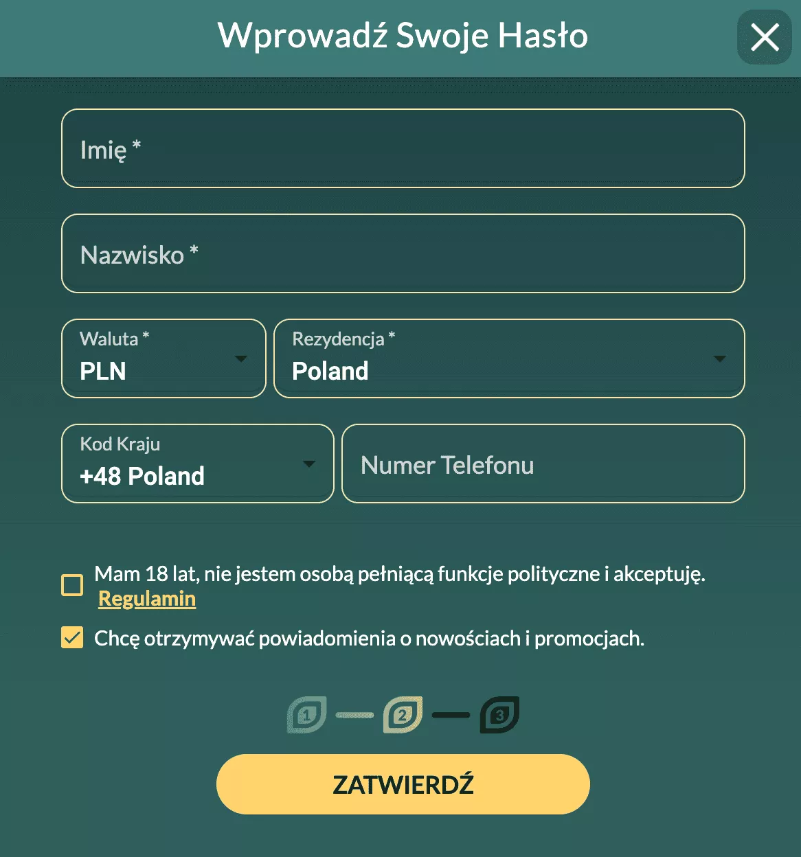 Lemon Casino - Rejestracja 3