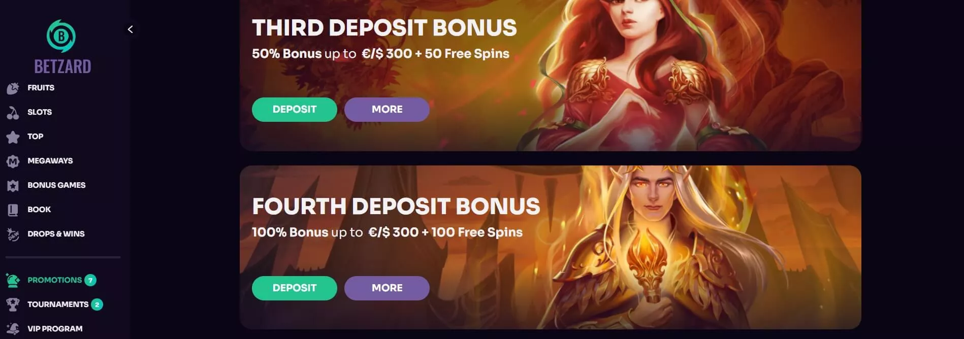 Betzard casino bonusses 