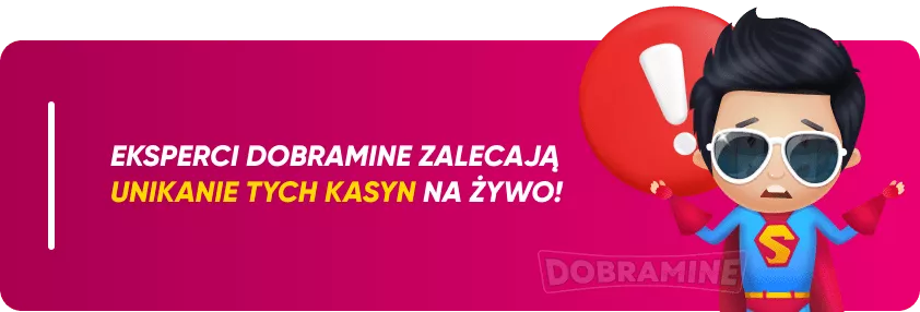 Kasyna na żywo, których nie polecamy 