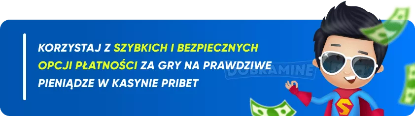 Sekcja Płatności w Pribet Casino