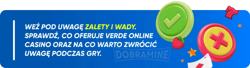 Zalety i wady Verde Casino