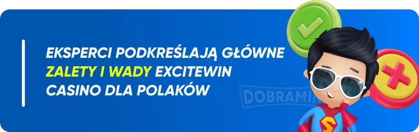 Excitewin Online Casino Plusy i minusy 