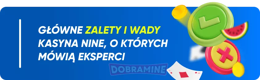 Główne zalety i ewentualne wady Nine Casino